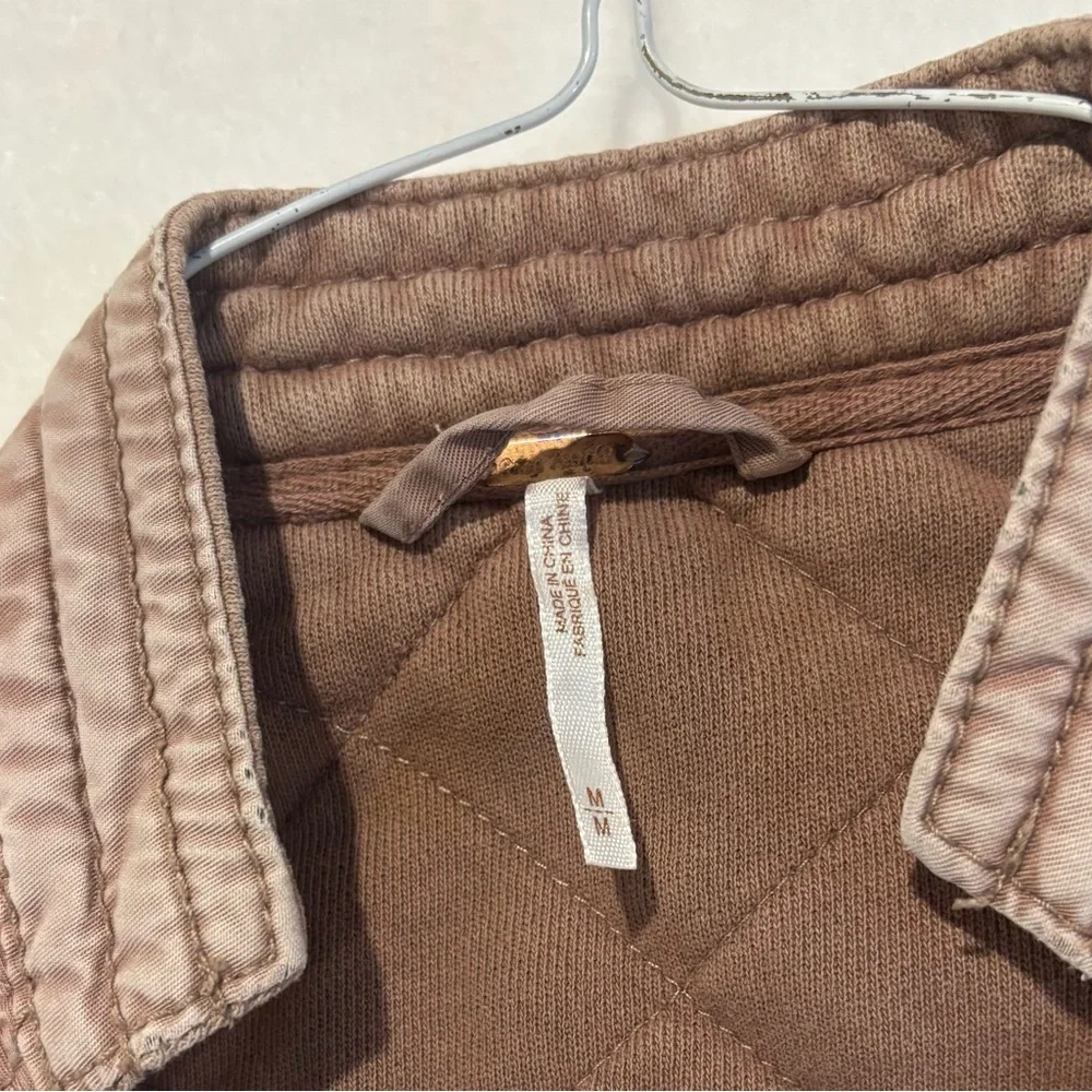 FREE PEOPLE Women’s Light Brown/mauve moto jacket